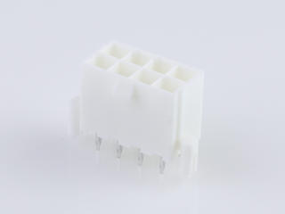 460150803 - Mini-Fit Plus Header, Dual Row, Vertical, 8 Circuits, with Snap-in Plastic Peg PCB Lock, without Drain Holes, PA Polyamide Nylon 6/6, UL 94V-0, Tin (Sn) 1.27µm Over Nickel (Ni) Plating